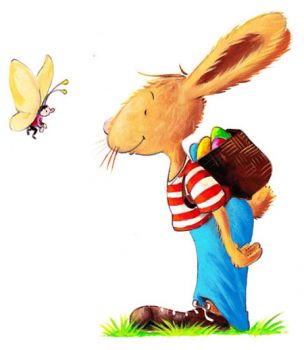 Osterhase, Gouache