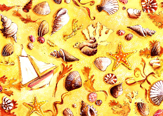 Wandmalerei Strandgut